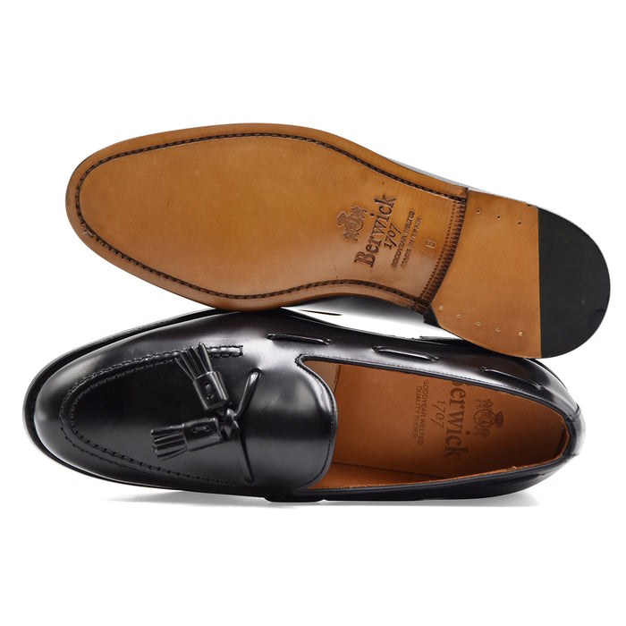 Mocassini Uomo Berwick 1707 In Pelle Nero Nappine Made In Spain