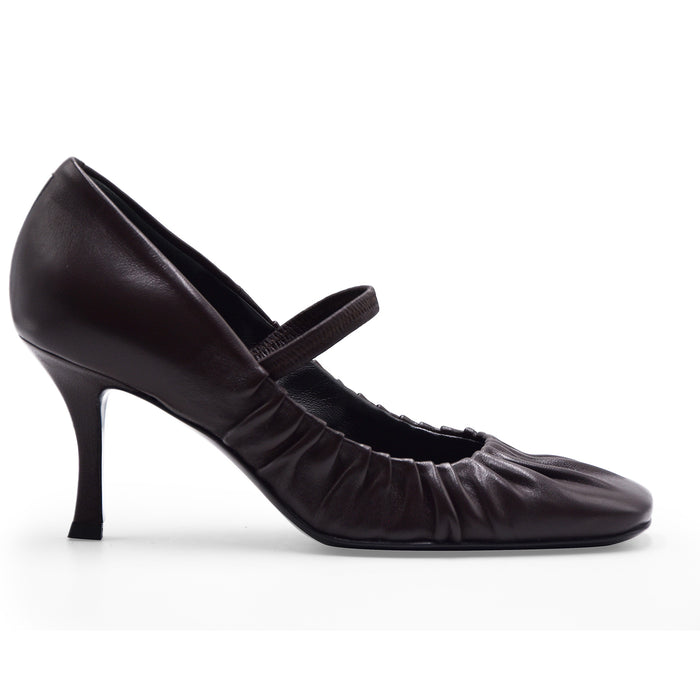 Décolleté Guglielmo Rotta Margie Donna Marrone Design Arricciato