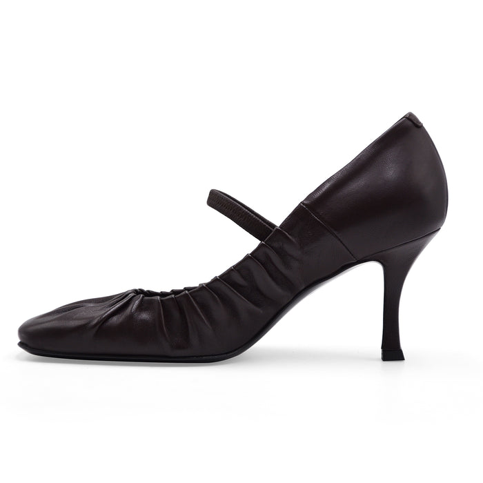 Décolleté Guglielmo Rotta Margie Donna Marrone Design Arricciato