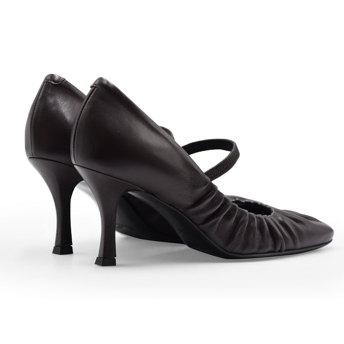 Décolleté Guglielmo Rotta Margie Donna Marrone Design Arricciato