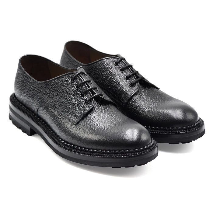 Allacciata Derby Green George Scotch Uomo Nero Pelle Martellata