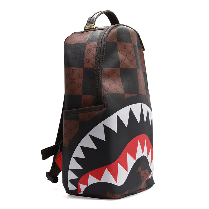 Zaino Sprayground Enlarged Checks Paris Marrone Design Iconico