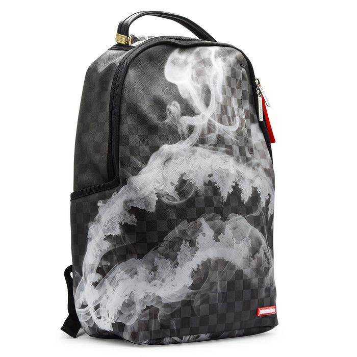 Zaino Sprayground Sip N' Smoke Backpack Con Scacchi Nero Grigio