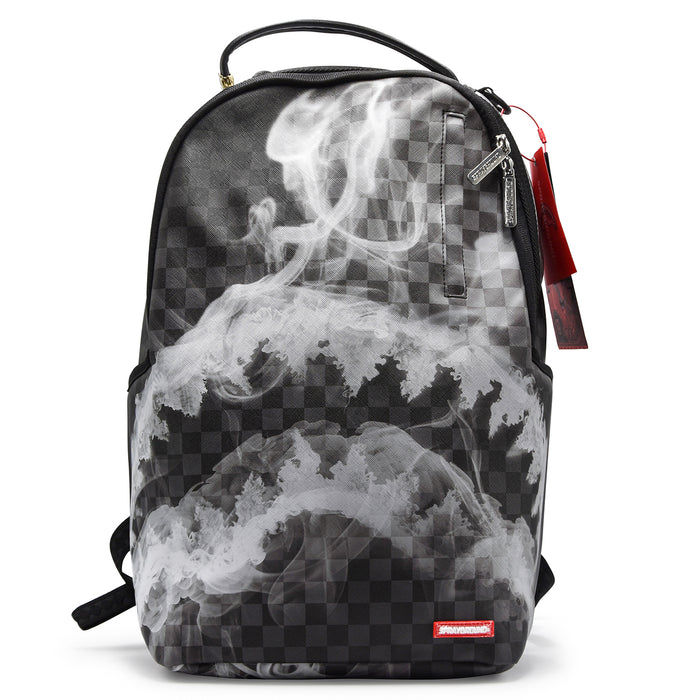 Zaino Sprayground Sip N' Smoke Backpack Con Scacchi Nero Grigio