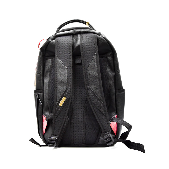Zaino Sprayground Nero Tessuto Total Black Con Targhetta Oro