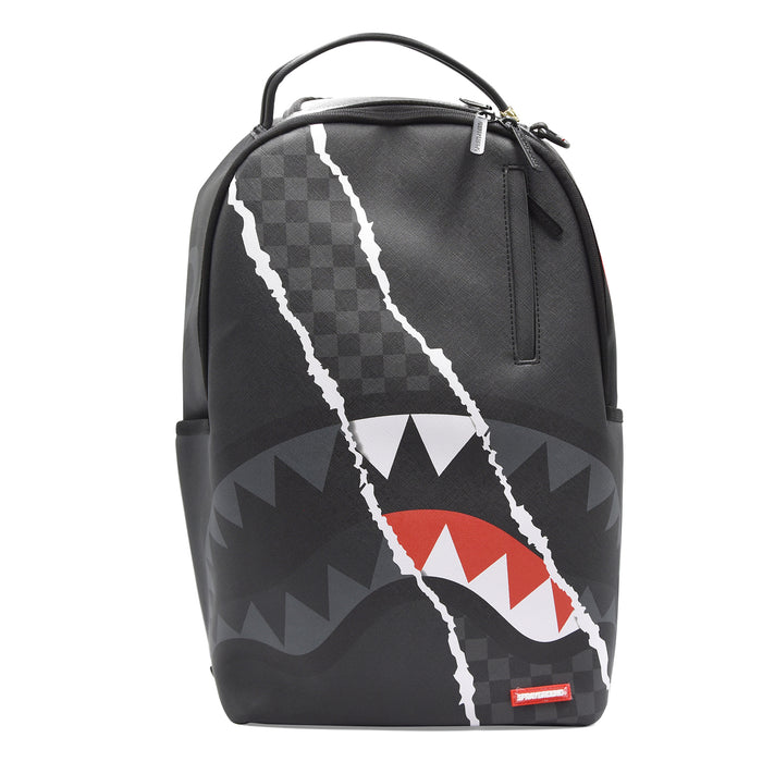 Zaino Sprayground Unisex Nero Center Rip Revealing Gray Check