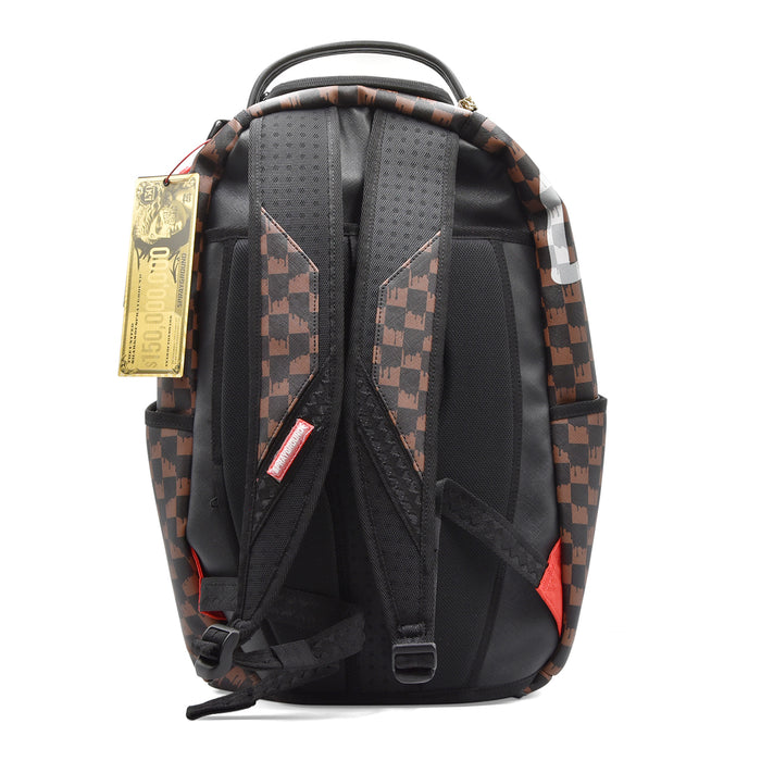 Zaino Sprayground Brown Cream Drip Check Shark Stile Iconico