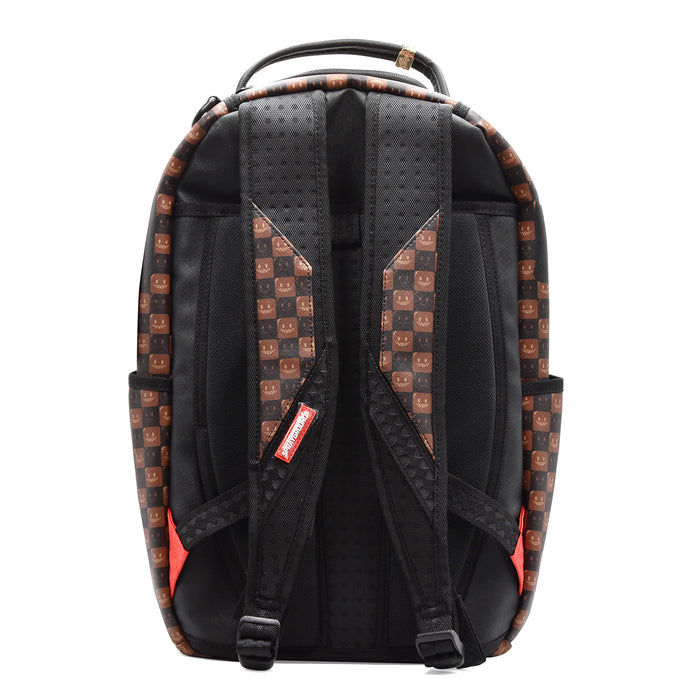 Zaino Sprayground Shark In Paris WTF Bubble Brown Check Marrone