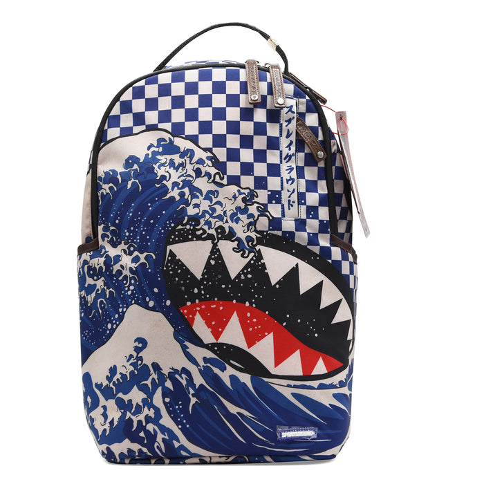 Zaino Sprayground Uni Ichimatsu-Moyo Camokawa Shark Bianco Blu