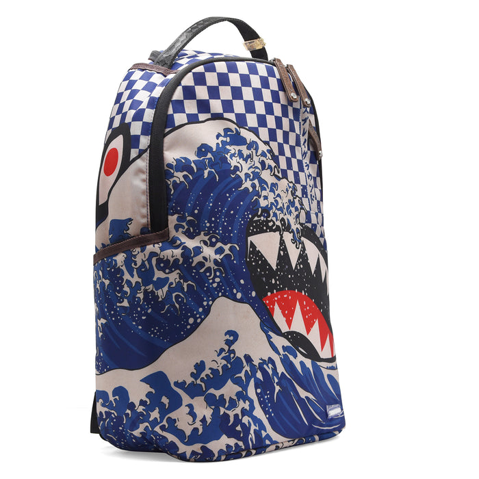 Zaino Sprayground Uni Ichimatsu-Moyo Camokawa Shark Bianco Blu