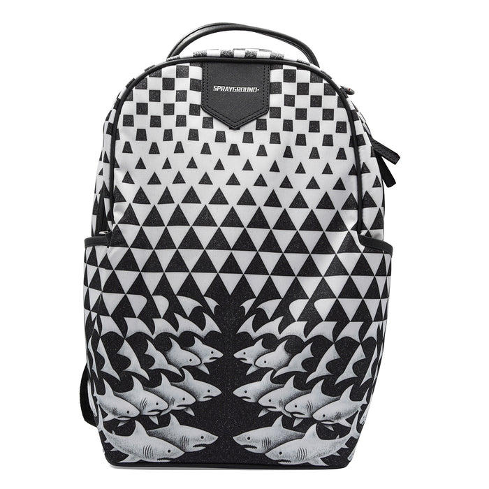 Sprayground Zaino Eschark Unisex Tessuto Resistente Bianco Nero
