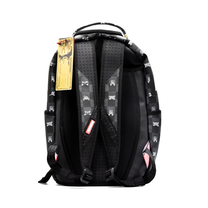 Sprayground Zaino Unisex Nero Grigio Peeking Character Check