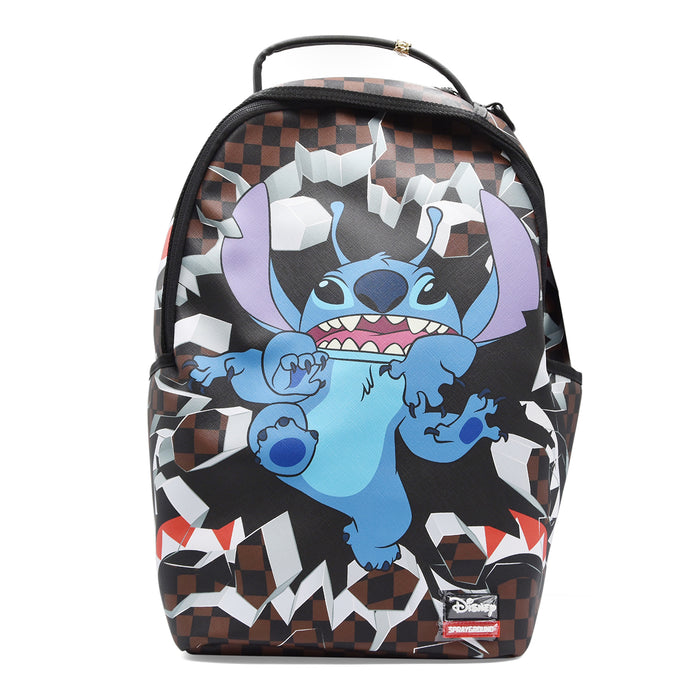 Zaino Sprayground Disney Stich Con Iconici Scacchi Neri Marroni