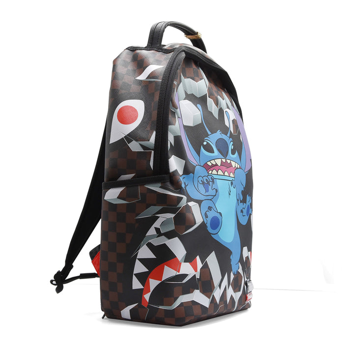 Zaino Sprayground Disney Stich Con Iconici Scacchi Neri Marroni