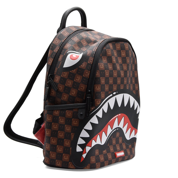 Zaino Sprayground Sharks In Paris WTF Bubble Brown Check Savage
