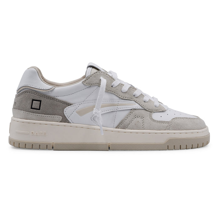 Sneakers D.A.T.E. Uomo "Torneo Colored" Bianco Dettagli Beige