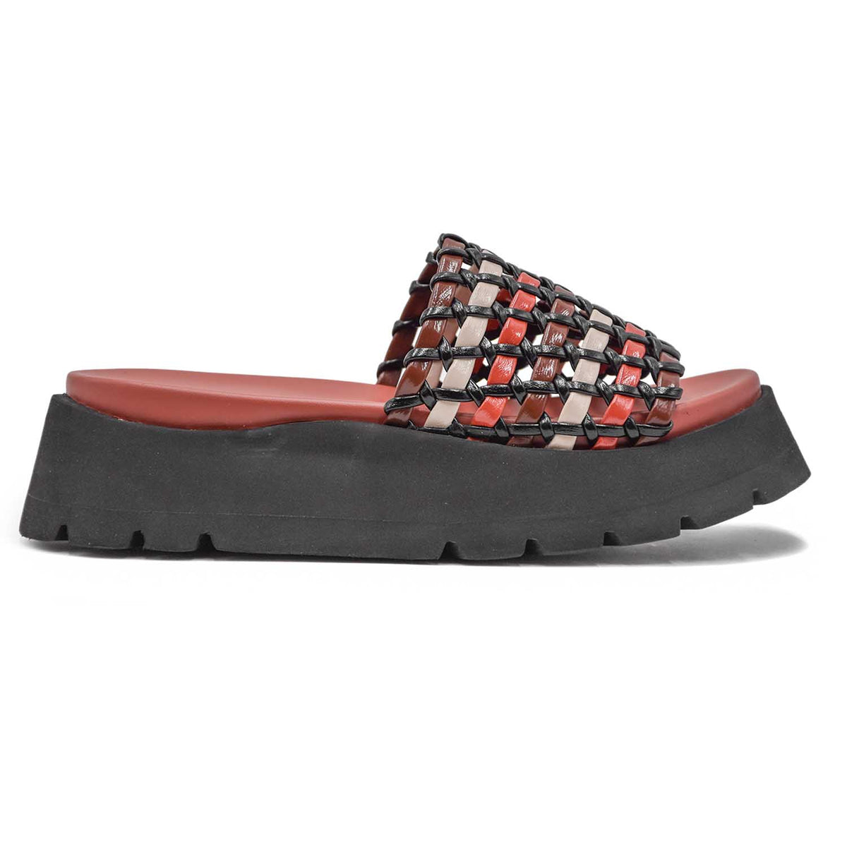 Sandali Donna BUFFALO NOA GREEK SANDAL - Tacco 4.5cm, Vegan, Suola In Gomma, Colore Nero