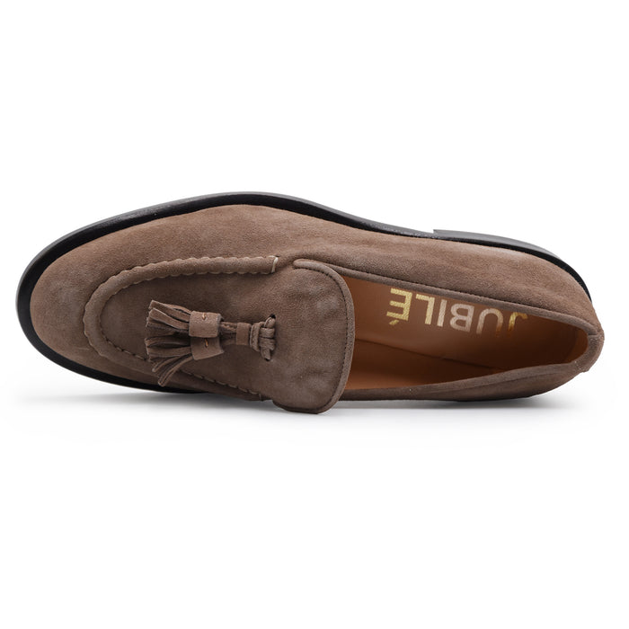 Mocassini Jubilé Donna Con Nappine In Pelle Scamosciata Taupe