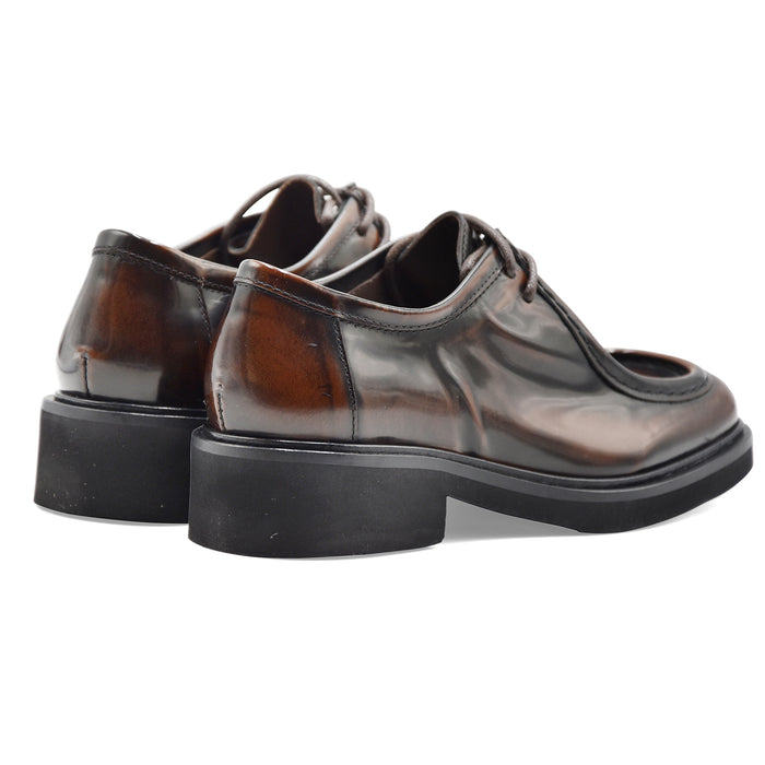 Allacciate Mat:20 Donna A605 In Pelle Marrone Modello Ingegnere