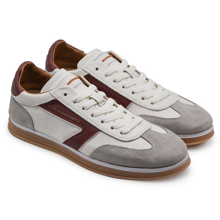 Sneakers Alexander Smith Uomo Thames Bianco Con Inserti Marrone