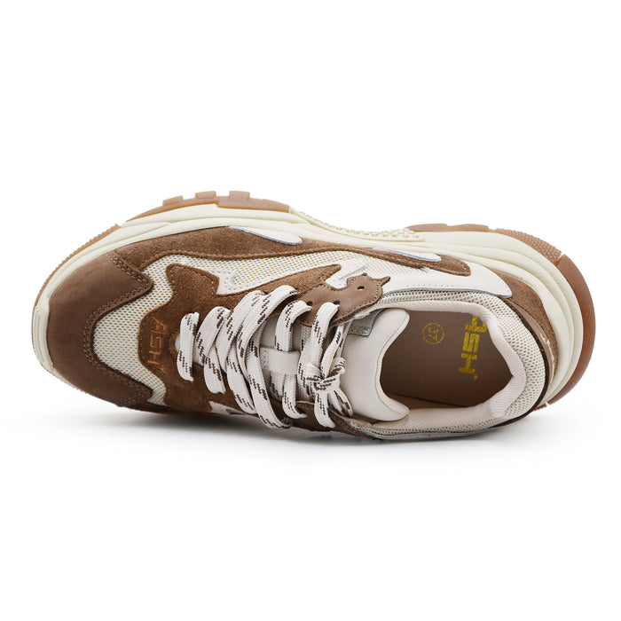 Sneakers Donna Ash Addict Marrone Gesso Stile Iconico Grintoso