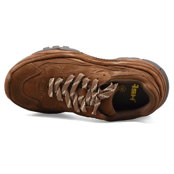 Sneakers Ash Addict Bis Donna Suede Mink Marrone Sofisticato