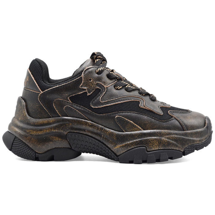 Sneakers Ash Addict Bis Donna Beige Nero Design Contemporaeo