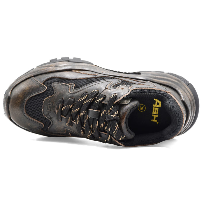 Sneakers Ash Addict Bis Donna Beige Nero Design Contemporaeo