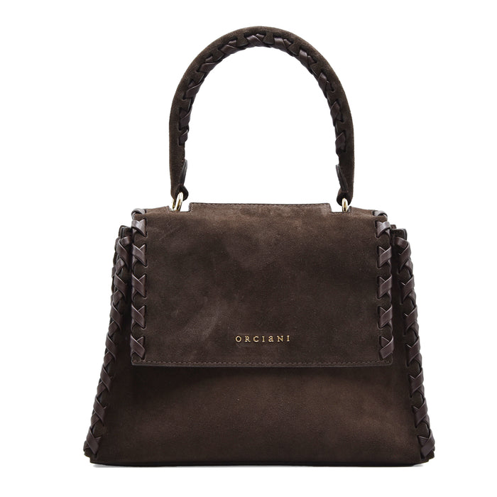 Borsa Orciani Sveva Peach Cross Donna Testa Di Moro Logo Frontale