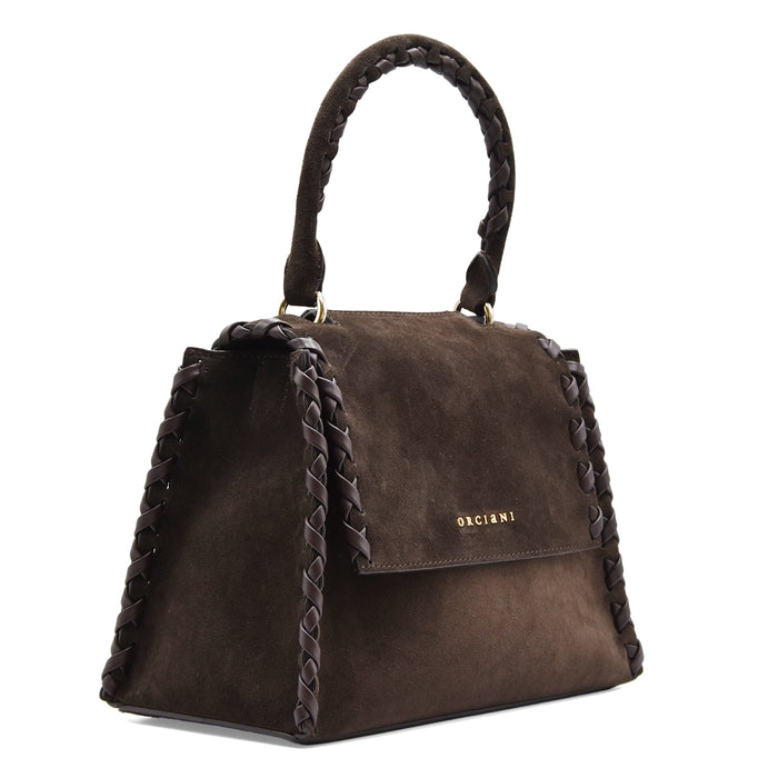 Borsa Orciani Sveva Peach Cross Donna Testa Di Moro Logo Frontale