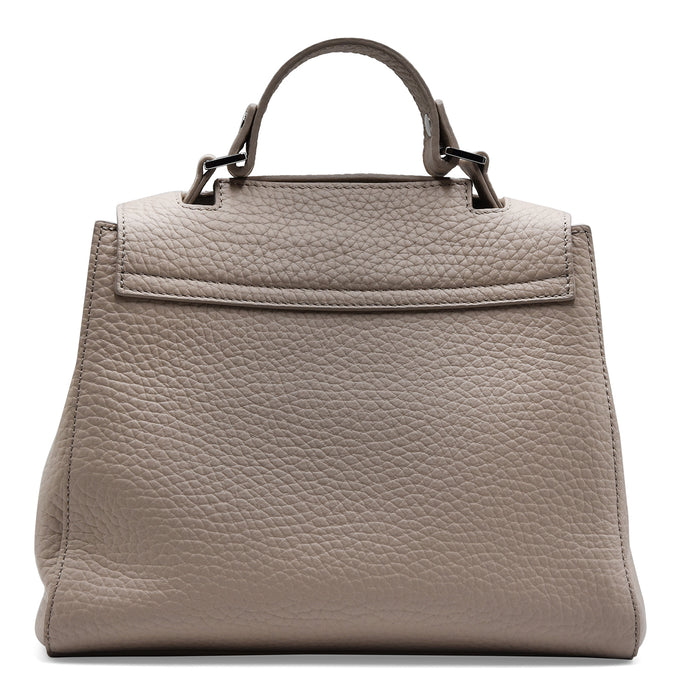 Borsa Orciani Sveva Soft Piccola Sabbia In Pelle Con Tracolla