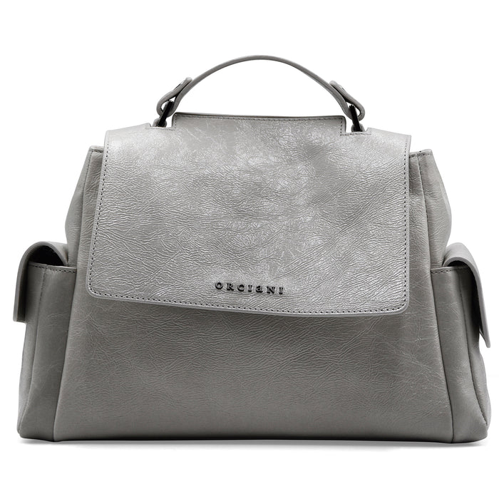 Borsa A Mano Orciani Sveva Stark Small Gesso Pelle Con Tracolla