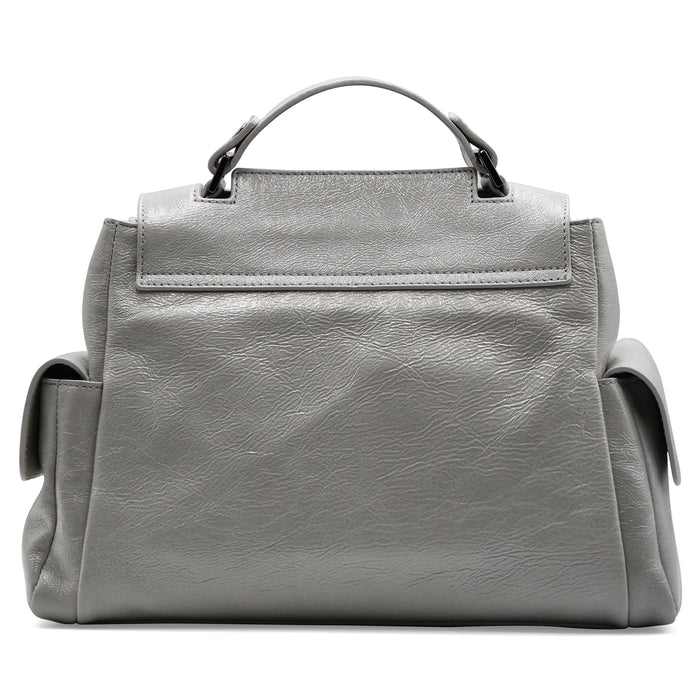 Borsa A Mano Orciani Sveva Stark Small Gesso Pelle Con Tracolla