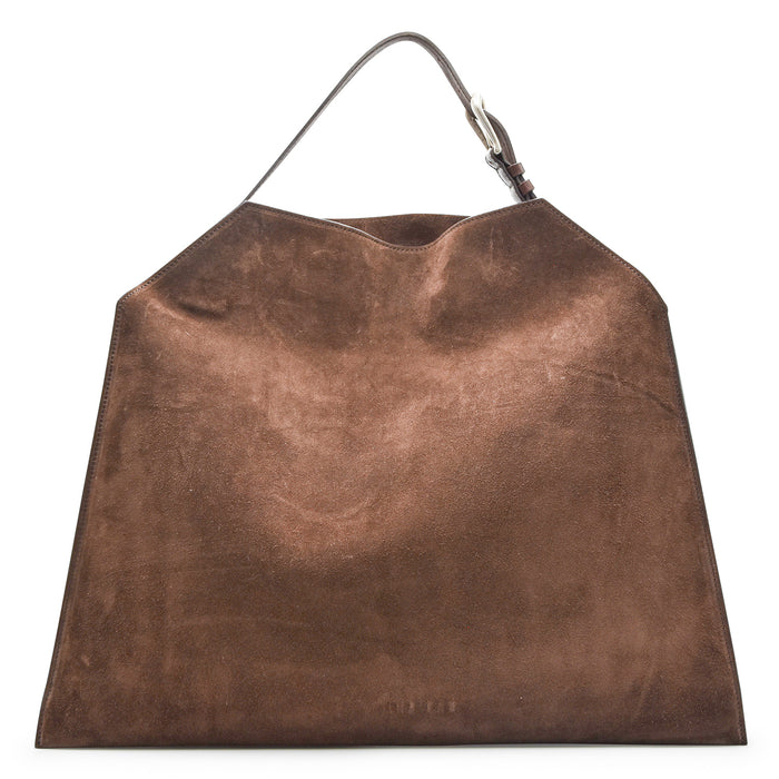 Borsa Orciani Donna Trinity Peach Large In Suede Testa Di Moro