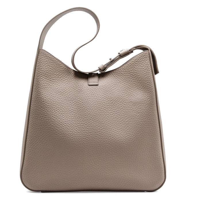 Borsa Orciani Gea Soft Chic Sabbia A Spalla Pelle Martellata