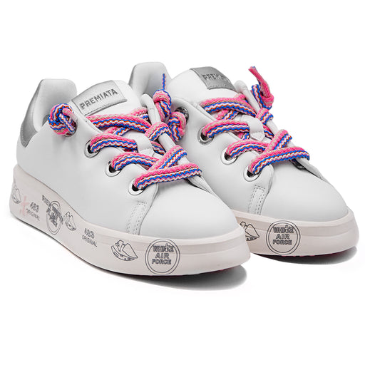 Premiata Donna Belle 6552 Sneakers Bianco Lacci Multicolore