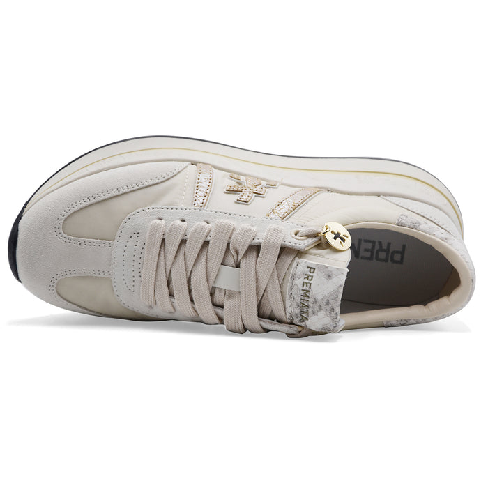 Premiata Sneakers Donna BETHCOIN 8145 Bianco Pelle Scamosciata