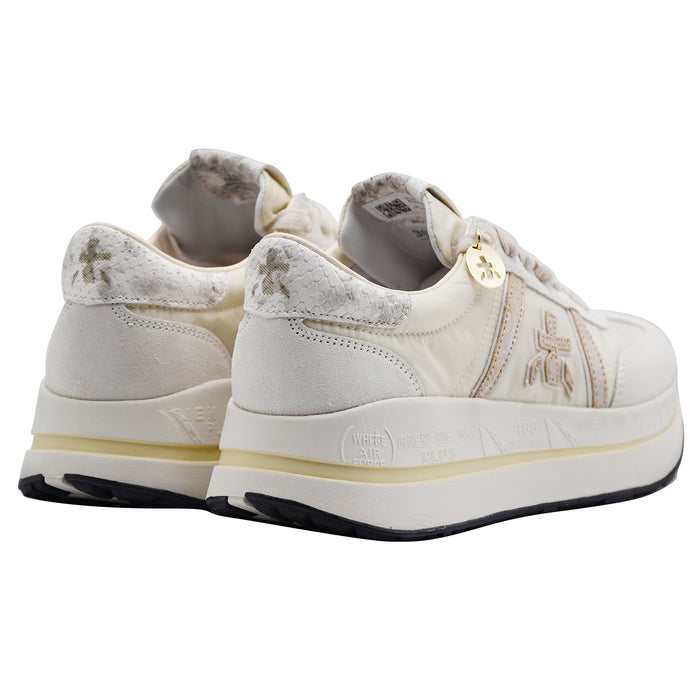 Premiata Sneakers Donna BETHCOIN 8145 Bianco Pelle Scamosciata