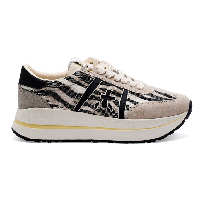 Sneakers Premiata Donna BETHCOIN_8149 Nero Con Dettagli Zebrati