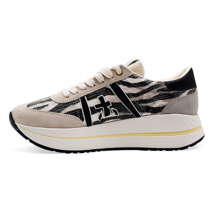 Sneakers Premiata Donna BETHCOIN_8149 Nero Con Dettagli Zebrati