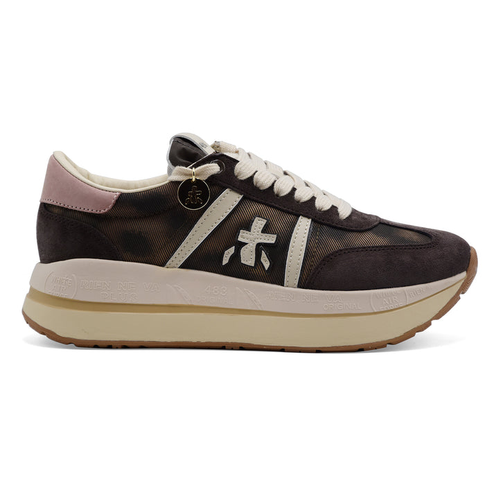 Sneakers Premiata Bethcoin 8500 Donna Marrone Testa Moro Rosa