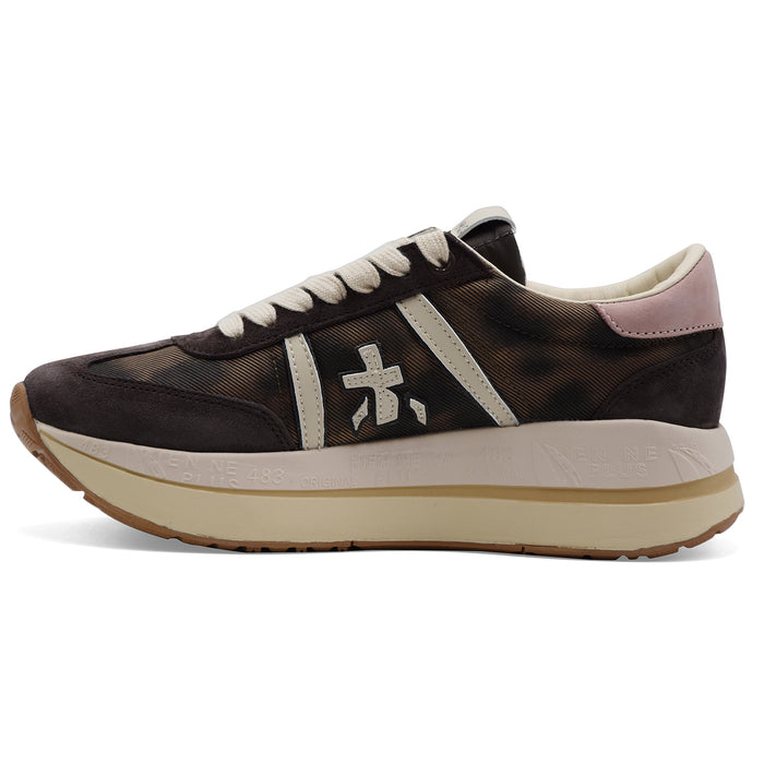 Sneakers Premiata Bethcoin 8500 Donna Marrone Testa Moro Rosa