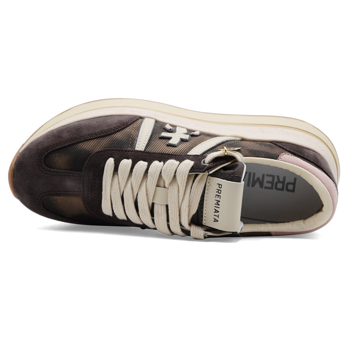 Sneakers Premiata Bethcoin 8500 Donna Marrone Testa Moro Rosa