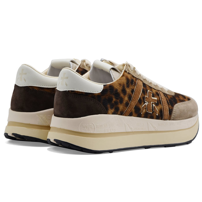 Sneakers Premiata Bethcoin 8701 Donna Animalier Leopard Taupe