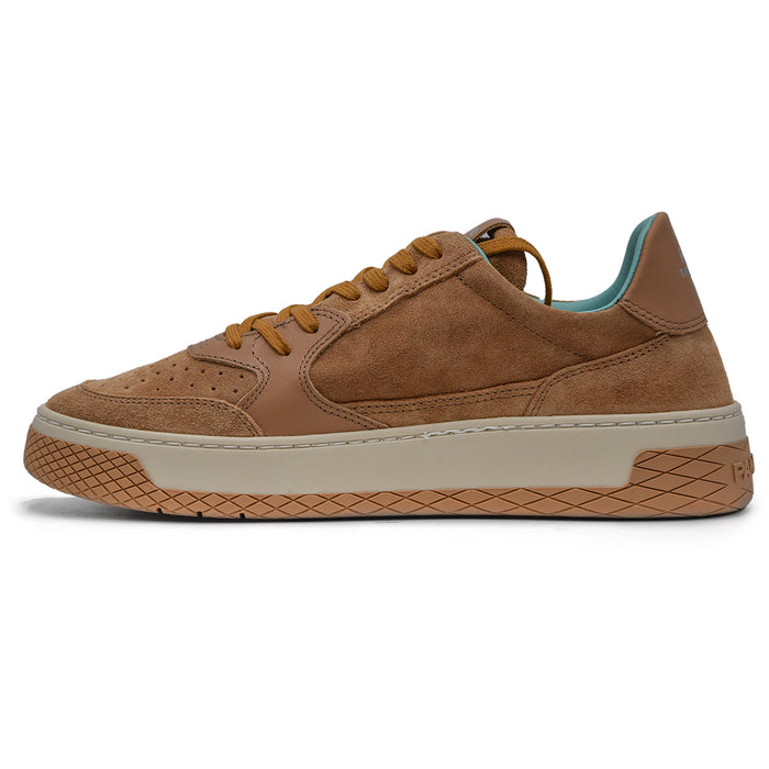 Panchic Men's Biscuit Low-Top Sneakers With Mix Of Materials