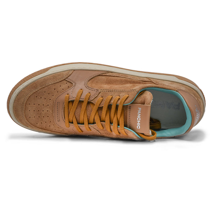 Panchic Men's Biscuit Low-Top Sneakers With Mix Of Materials