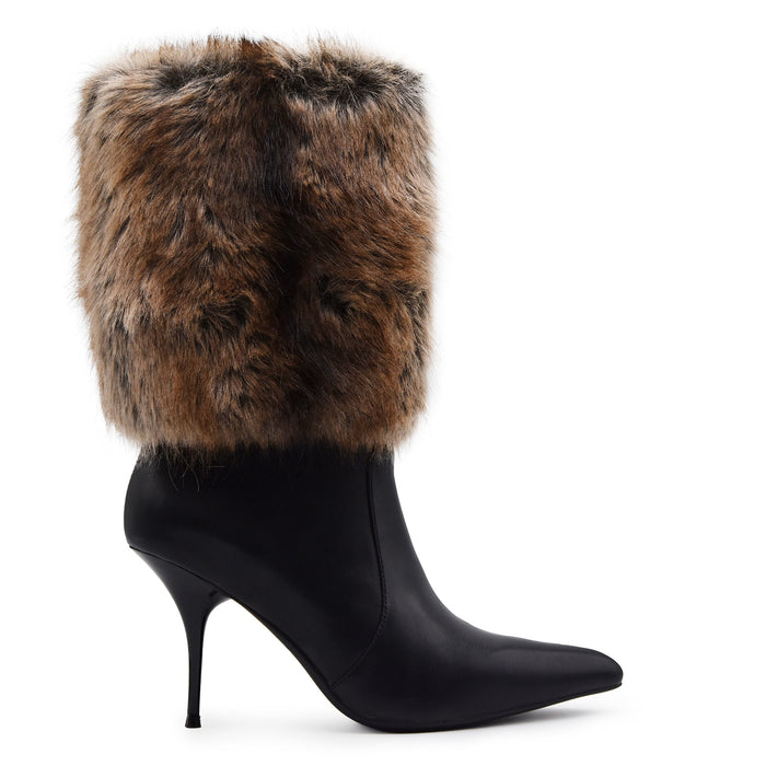 Stivali Donna Jeffrey Campbell Hirsute Nero Con Ecopelliccia