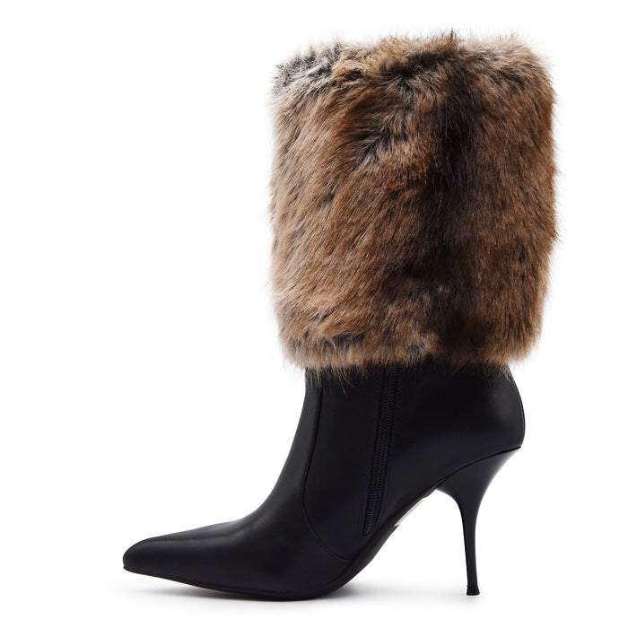 Stivali Donna Jeffrey Campbell Hirsute Nero Con Ecopelliccia