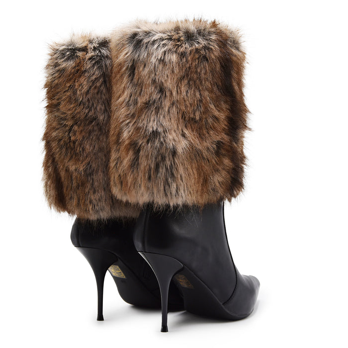 Stivali Donna Jeffrey Campbell Hirsute Nero Con Ecopelliccia