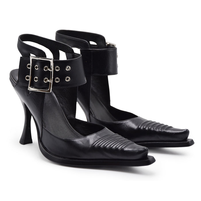 Chanel Jeffrey Campbell Donna DIRECTED Nero Con Punta Goffrata